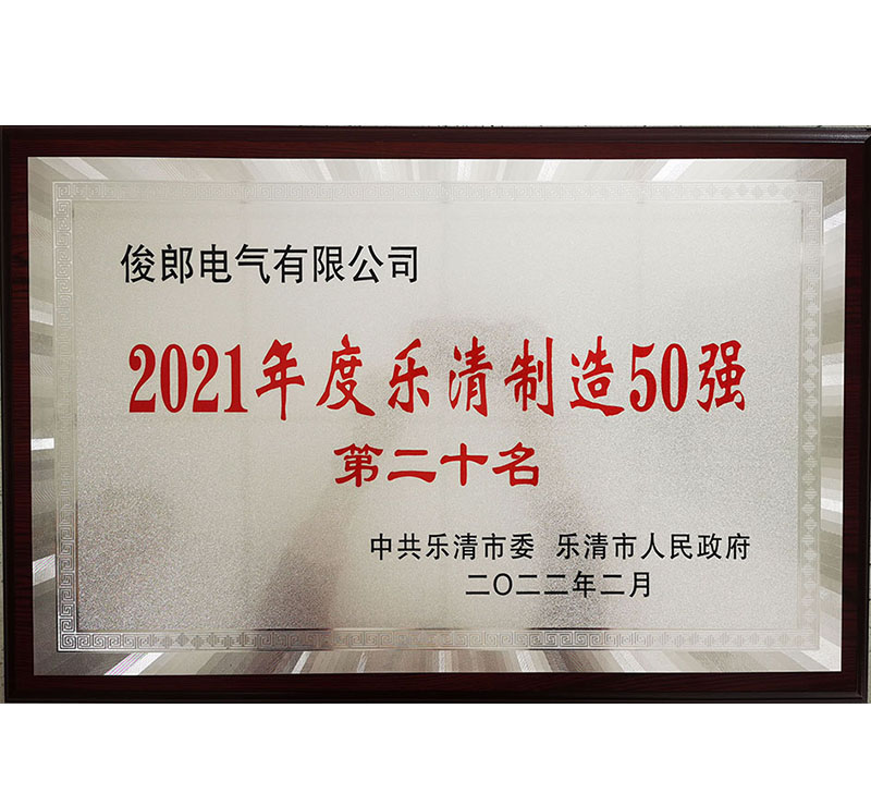 樂清制造50強(qiáng)